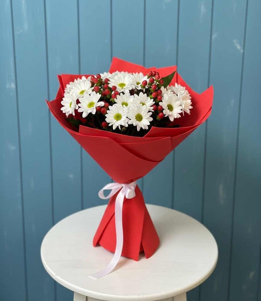 Букет цветов из: Хризантемы в Горы