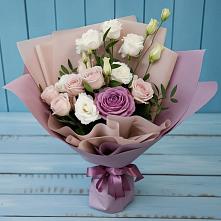 Букет цветов из:  Розы и Лизиантусы в Горы