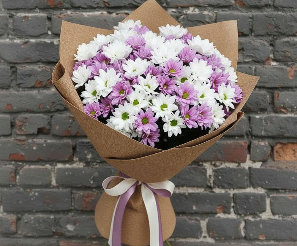 Букет цветов из: Хризантемы в Горы