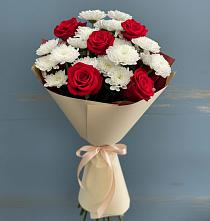 Букет цветов из:  Розы и Хризантемы в Горы