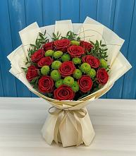 Букет цветов из:  Розы и Хризантемы в Горы